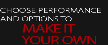 Choose Performance and Options To Make It Your Own
